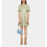 Robe Courte Vert Clair Avec Laçage Femme