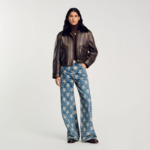 Blouson en cuir vieilli