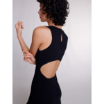 Robe longue en maille à découpes