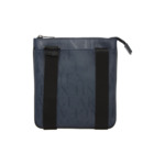 Sac bandoulière plat homme - bleu marine/gris mirage