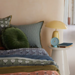 Olivier Desforges - Drap plat en satin de coton lavé multicouleurs, Sarang