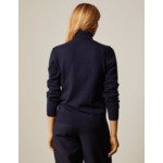 Pull gwenaelle en laine et cachemire marine