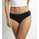 Culotte absorbante lavable en coton stretch Noir Moments Oups DIM
