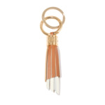 PREMIER FLIRT DE LANCEL - PORTE-CLES POMPON M - Camel/Neige