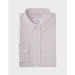 Chemise Gaspard rayée bordeaux