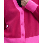 Pull Cardigan Bicolore Léger