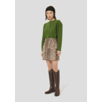 Jupe Juno-Chocolat en Polyester