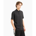 Polo à imprimé noir