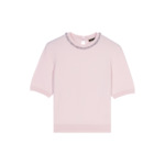 Pull court en maille avec strass