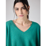 Pull poncho cachemire Faustine DEEP MINT