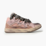 Lanvin Leather Curb Sneaker Vintage Pink