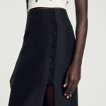 Jupe midi fendue