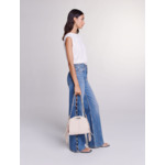 Jeans droit ajouré et perlé