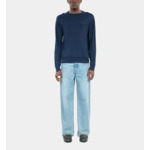 Pull En Laine Mérinos Bleue Homme