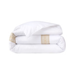Yves Delorme - Housse de couette en satin blanc, Joyau