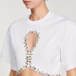 T-shirt court strassé