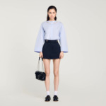 Chemise courte à col bijou