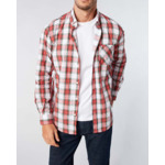 Chemise homme à carreaux rouge coupe ajustée