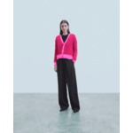 Pull Cardigan Bicolore Léger