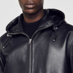 Blouson oversize en cuir