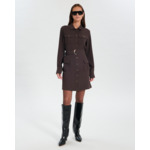 Robe Rever Chocolat en Polyester