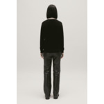 Pull laine col montant noir