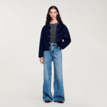 Veste à capuche en laine