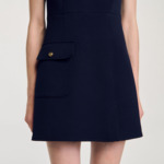 Robe courte à boutons