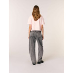 Tee-shirt court à col bijoux