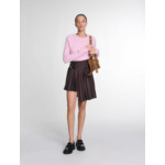 Jupe courte plissée asymétrique