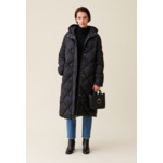 Doudoune longue capuche matelassée