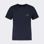 T-shirt bleu marine broderie vélo