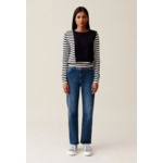 Pull court marinière rabat uni