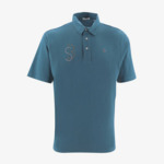 Polo manches courtes en coton avec broderie SB bleu