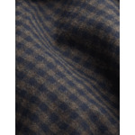 Chemise léonard à carreaux marrons et marine