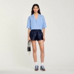 Chemise strassée à manches courtes