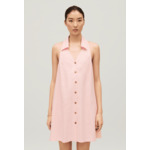 Robe courte babydoll boutonnée