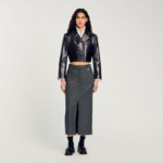 Blouson court en cuir
