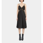 Robe Nuisette Courte Noire En Soie Femme