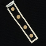 Col en maille bicolore