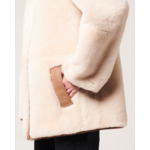 Manteau Meline Camel en cuir