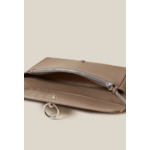 Pochette large cuir grainé