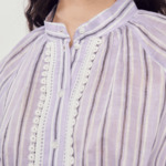 Robe courte à rayures