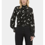 Chemise En Soie Imprimée Papillons Femme