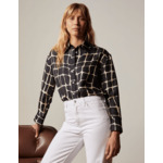 Chemise ambre imprimée noire