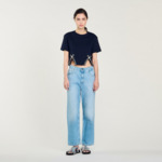 T-shirt court orné de strass