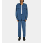 Chemise Bleue En Lin Et Coton Homme