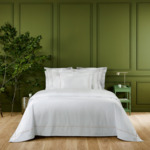 Yves Delorme - Housse de couette en percale de coton bleu, Athéna