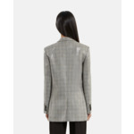 Veste À Sequins Prince De Galles Grise Femme