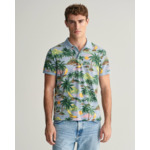 Hawaiian Print Polo Shirt